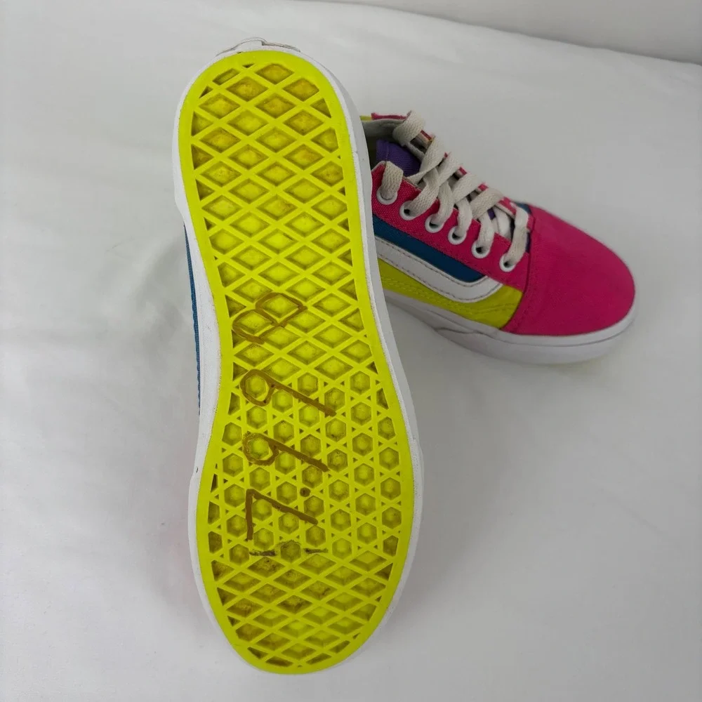 Vans Old Skool Colorblock Canvas‎ Low Top Lace Up Sneakers Kids Size 3